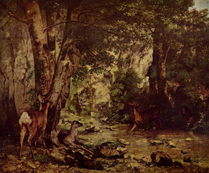 Gustave Courbet Rehbock im Wald